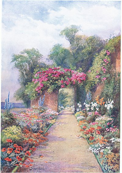 A Summer Evening, from The Gardens of England: In the Southern and Western Counties Published by The Studio, 1907 by Lilian Stannard